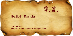 Heibl Manda névjegykártya
